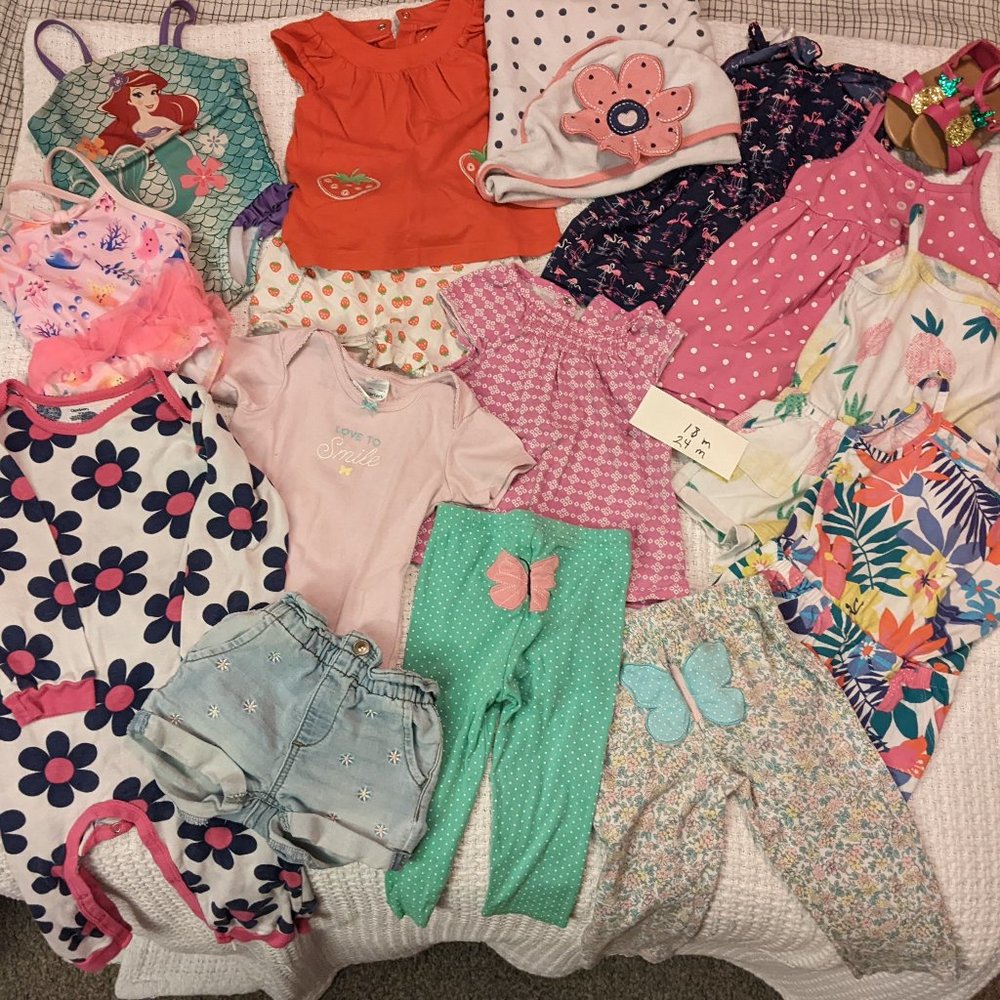 Baby Girl Lot 18-24 Months - 13 pieces